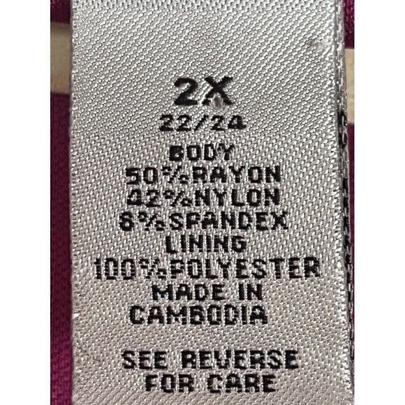 Catherines Floral Top 2X Pink Coquette Feminine Boho Western Retro 80s Workwear - Picture 6 of 11